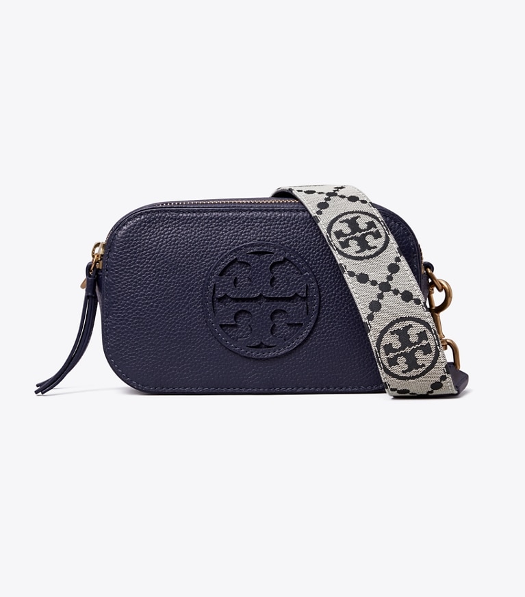 Tory Burch designer crossbody bags Mini Miller Crossbody Bag in Tory Navy angle