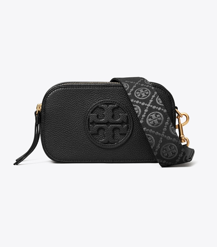Tory Burch designer crossbody bags Mini Miller Crossbody Bag in Black front