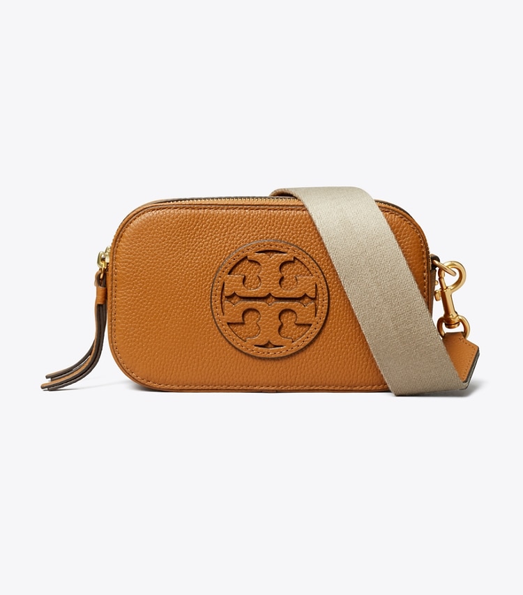 Tory Burch designer crossbody bags Mini Miller Crossbody Bag in Classic Chestnut front