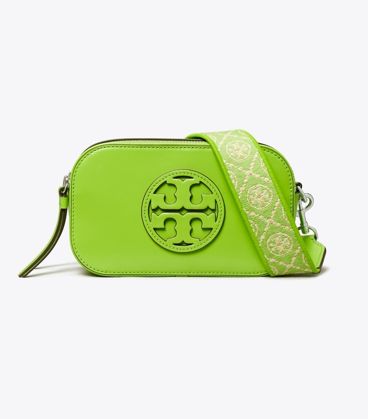 Tory Burch designer crossbody bags Mini Miller Crossbody Bag in Bright Fern front