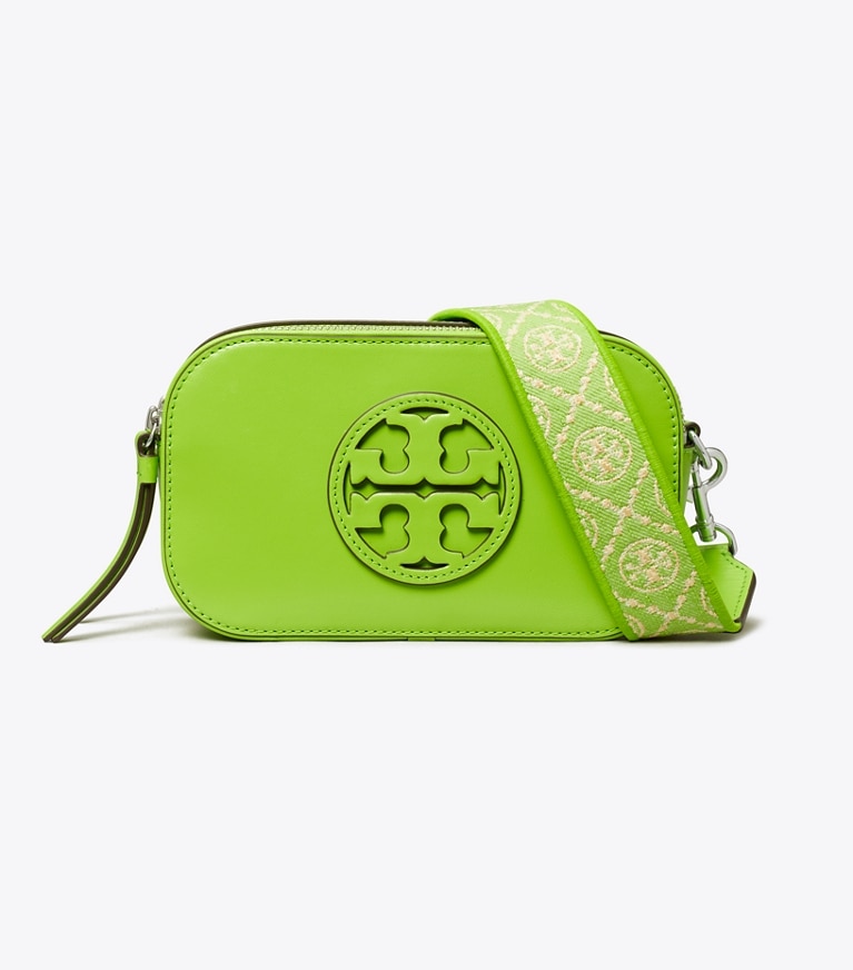 Tory Burch designer crossbody bags Mini Miller Crossbody Bag in Bright Fern angle