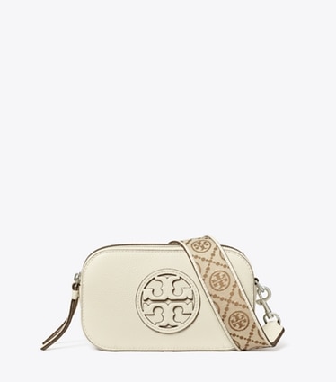 Tory Burch designer クロスボディバッグ ミラー ミニクロスボディバッグ in NEW IVORY front