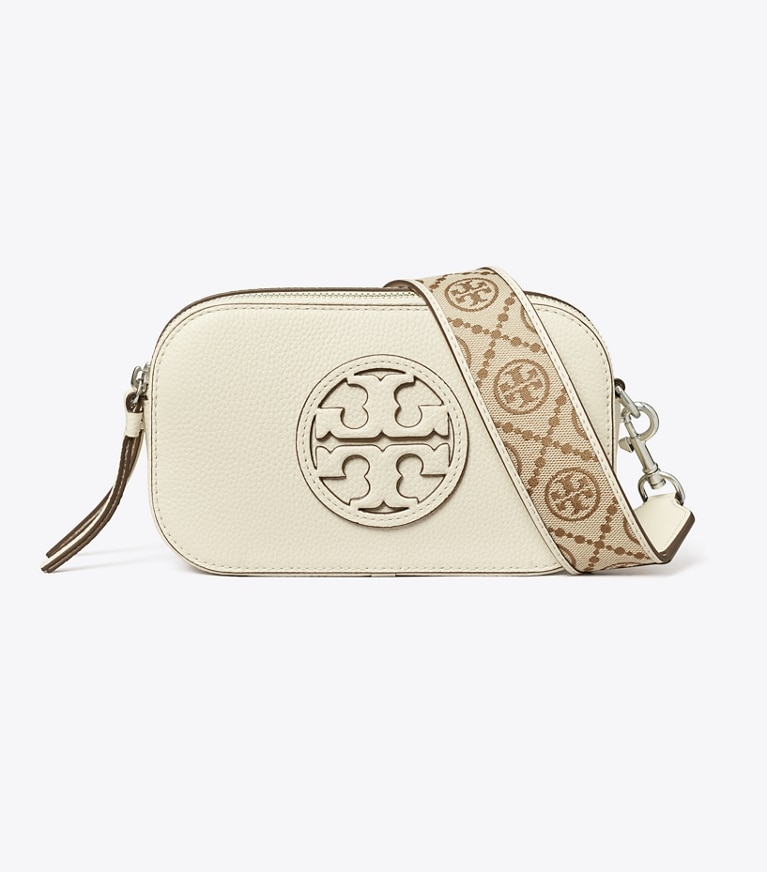Tory Burch designer crossbody bags Mini Miller Crossbody Bag in NEW IVORY angle