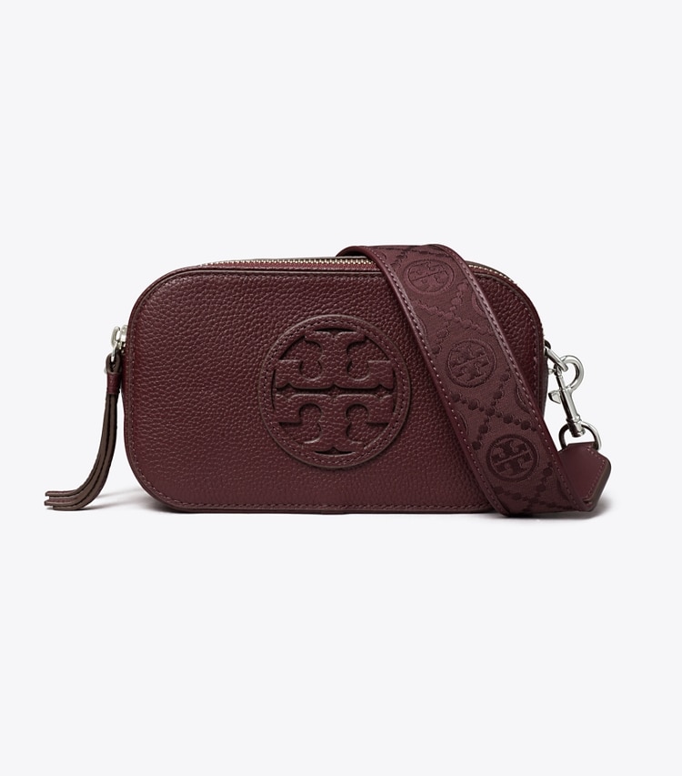 Tory Burch designer crossbody bags Mini Miller Crossbody Bag in Dark Carmine front