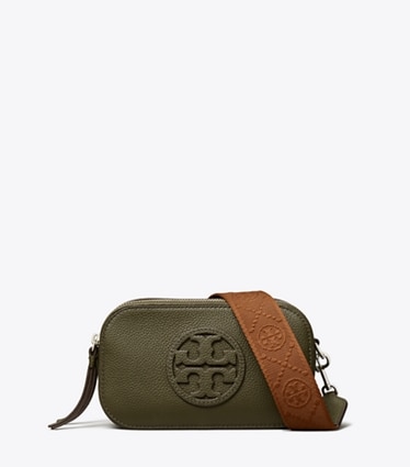 Tory Burch designer crossbody bags Mini Miller Crossbody Bag in Dark Olive front