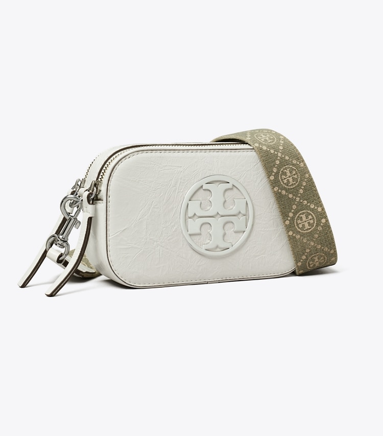 Tory Burch designer crossbody bags Mini Miller Crossbody Bag in Knitteroptik in Blanc angle
