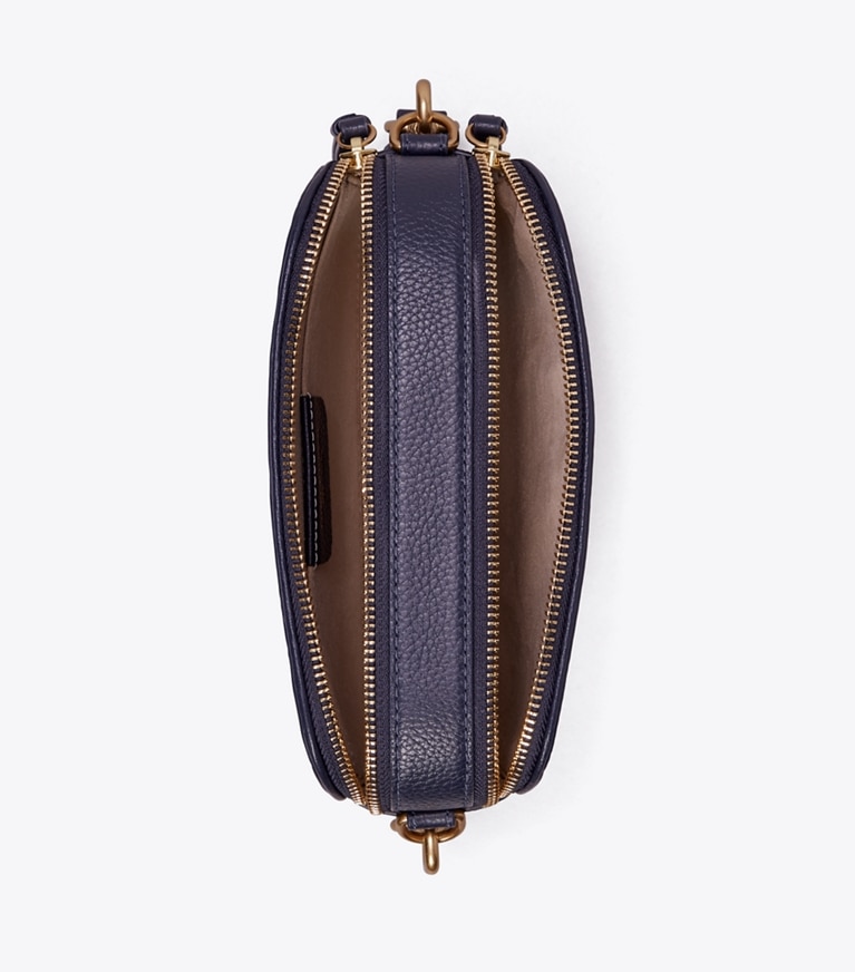 Tory Burch designer crossbody bags Mini Miller Crossbody Bag in Tory Navy angle