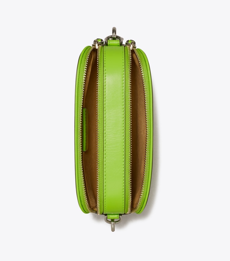 Tory Burch designer crossbody bags Mini Miller Crossbody Bag in Bright Fern angle