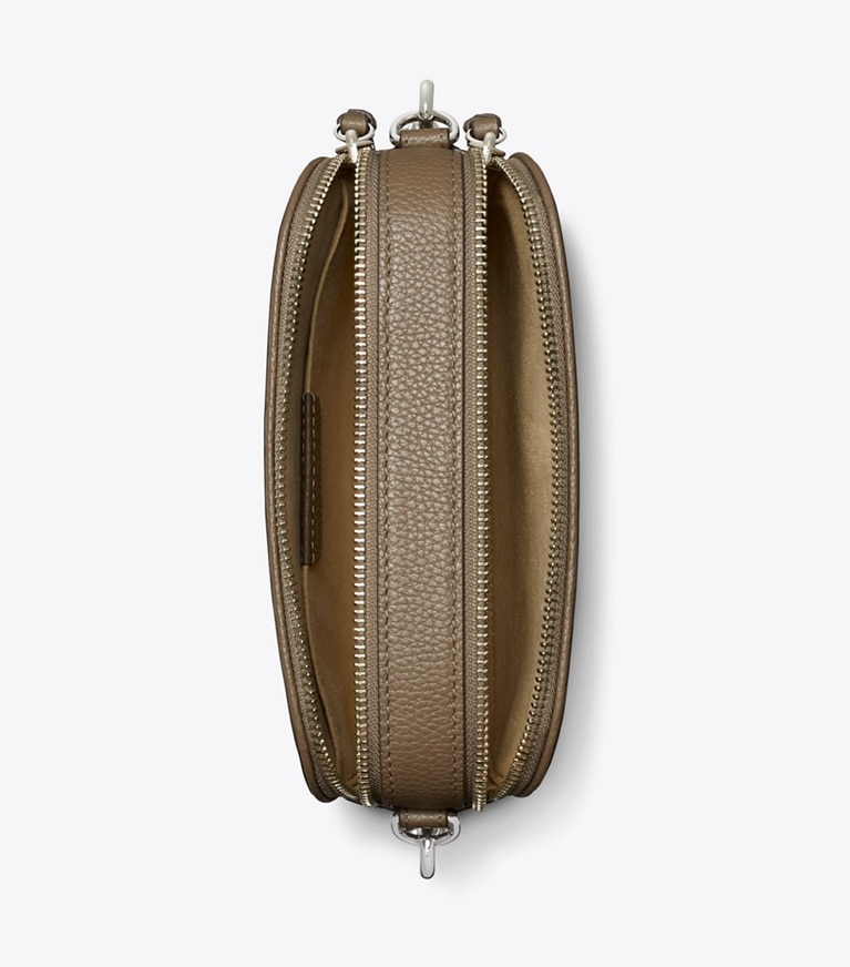 Tory Burch designer crossbody bags Mini Miller Crossbody Bag in Wild Mushroom angle