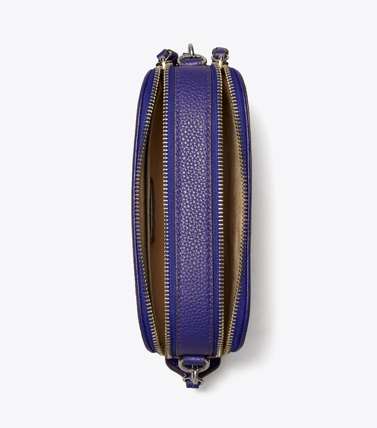 Tory Burch designer crossbody bags Mini Miller Crossbody Bag in Ballpoint Blue overhead