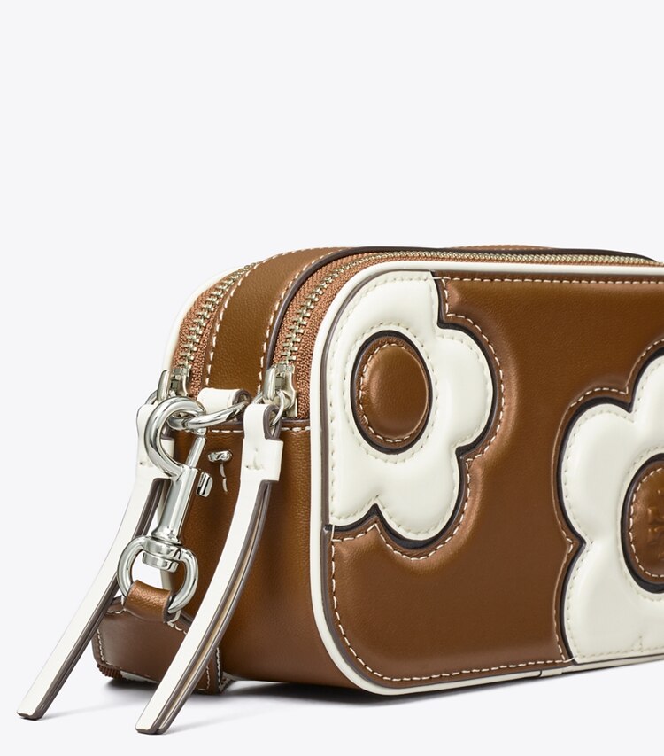 Tory Burch designer crossbody bags Mini Miller Floral Crossbody Bag in Moose detail