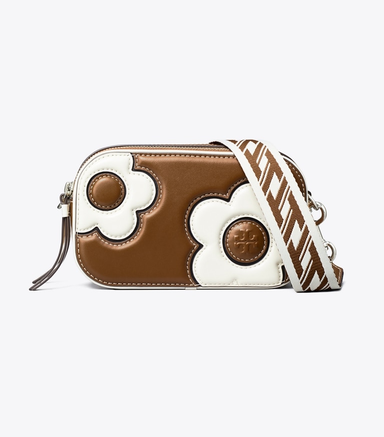 Tory Burch designer crossbody bags Mini Miller Floral Crossbody Bag in Moose angle