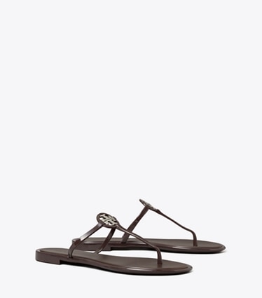 Tory Burch designer sandals Mini Miller Jelly Sandal in DARK COCOA angle