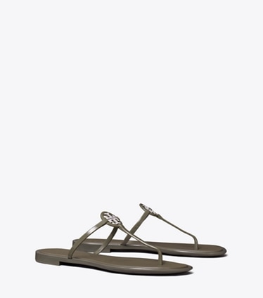 Tory Burch designer sandals Mini Miller Jelly Sandal in NEW LECCIO / SILVER angle