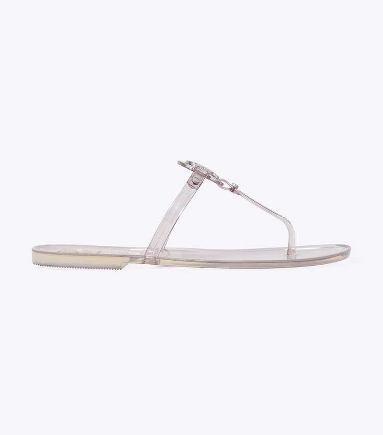 Tory Burch designer sandals Mini Miller Jelly Sandal in Gray angle