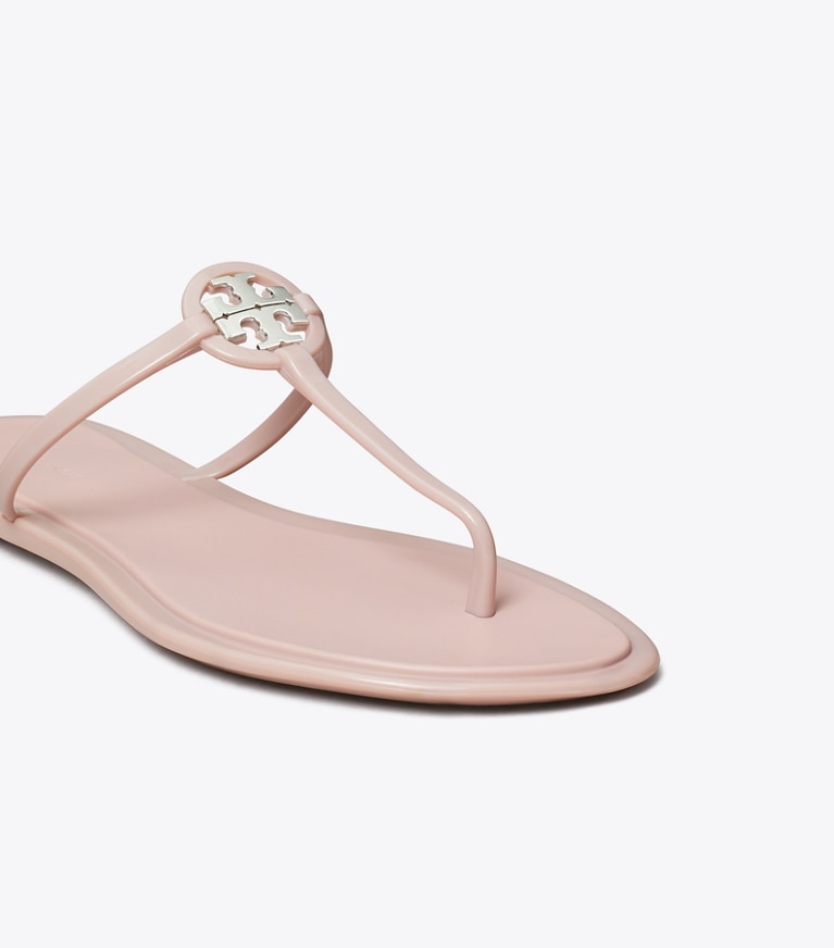 Tory Burch designer sandals Mini Miller Jelly Sandal in MEADOWSWEET / SILVER angle