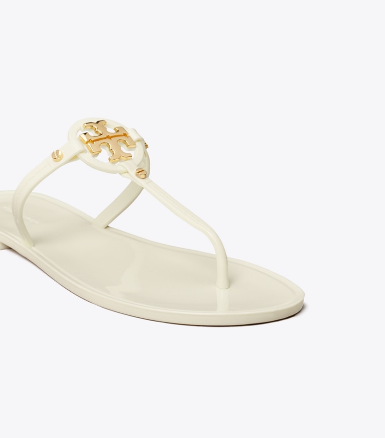 Tory Burch designer sandals Mini Miller Jelly Sandal in Ivory angle