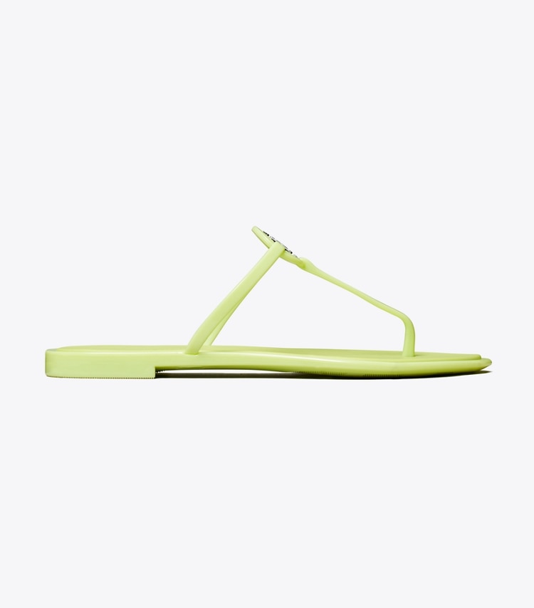 Tory Burch designer sandals Mini Miller Jelly Sandal in GARDEN MINT / SILVER side