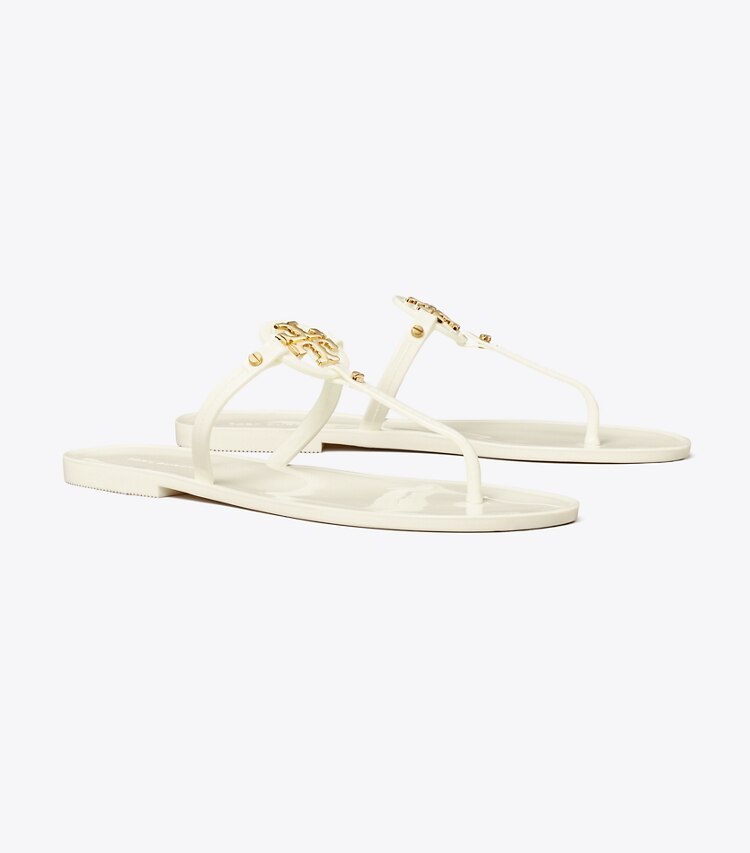 Tory Burch designer sandalen Mini Miller Jelly-Sandale in Ivory angle