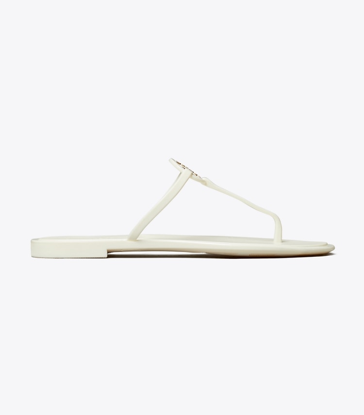 Tory Burch designer sandalen Mini Miller Jelly-Sandale in IVORY / GOLD side