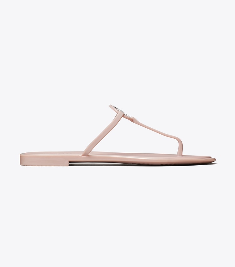 Tory Burch designer sandalen Mini Miller Jelly-Sandale in PINK MEADOW / SILVER side