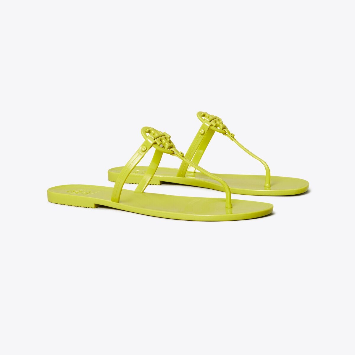 Top 54+ imagen neon green tory burch miller sandals