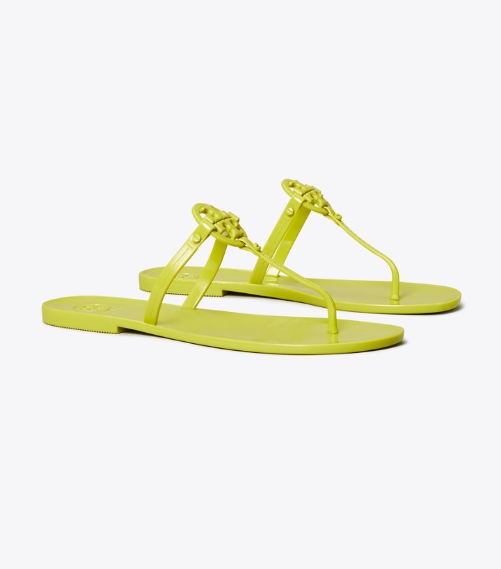 Top 30+ imagen green tory burch jelly sandals