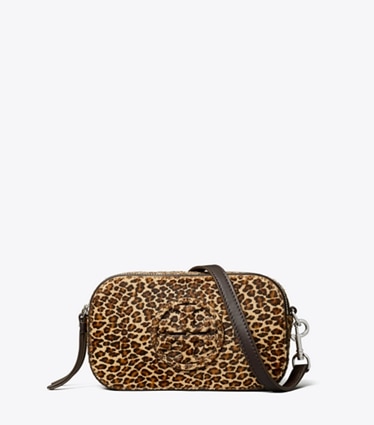 Tory Burch designer crossbody bags Mini Miller Leopard-Print Crossbody Bag in Multi front