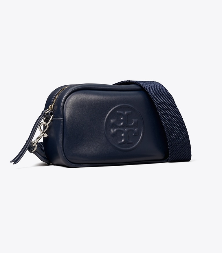 Tory Burch designer crossbody bags Mini Miller natuura™ Crossbody Bag in NEW NAVY angle