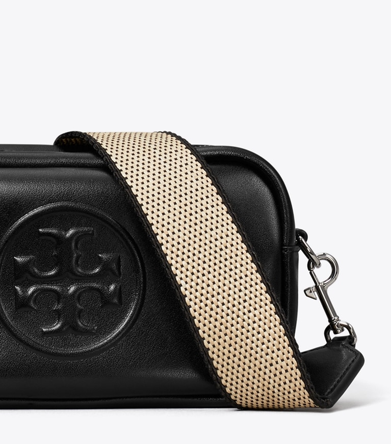Tory Burch designer crossbody bags Mini Miller natuura™ Crossbody Bag in BLACK detail