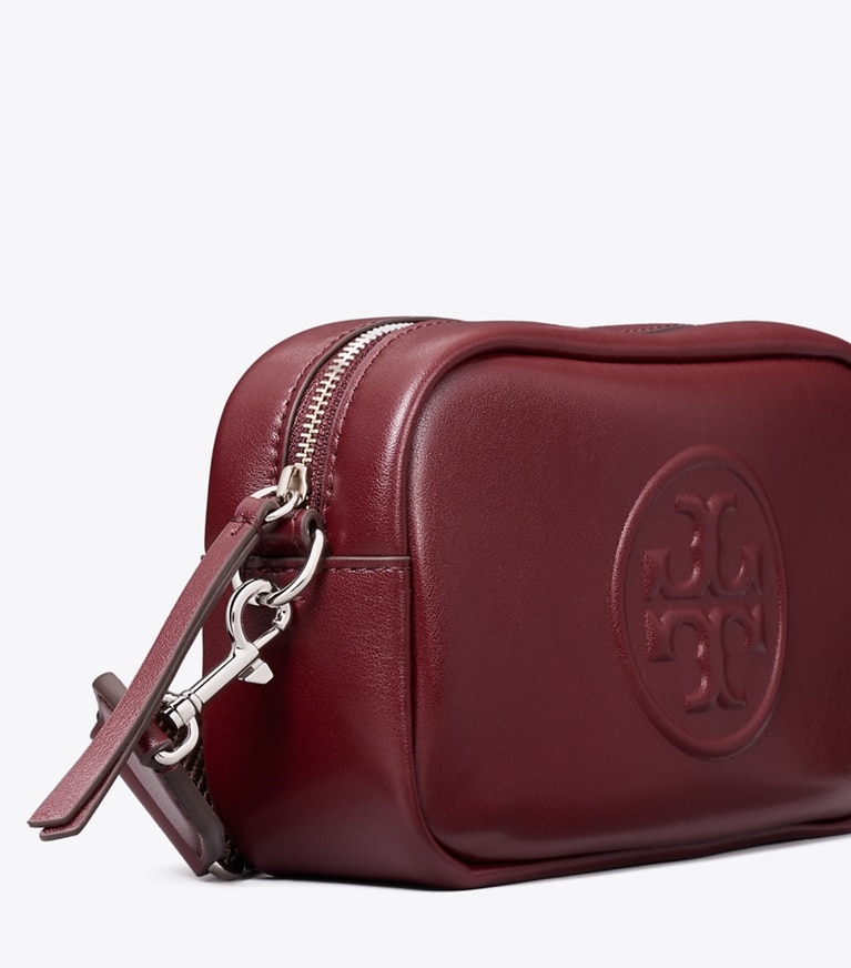 Tory Burch designer crossbody bags Mini Miller natuura™ Crossbody Bag in Merlot detail