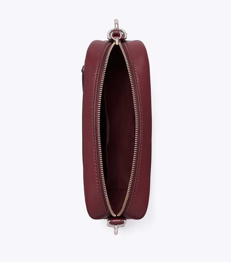 Tory Burch designer crossbody bags Mini Miller natuura™ Crossbody Bag in Merlot overhead