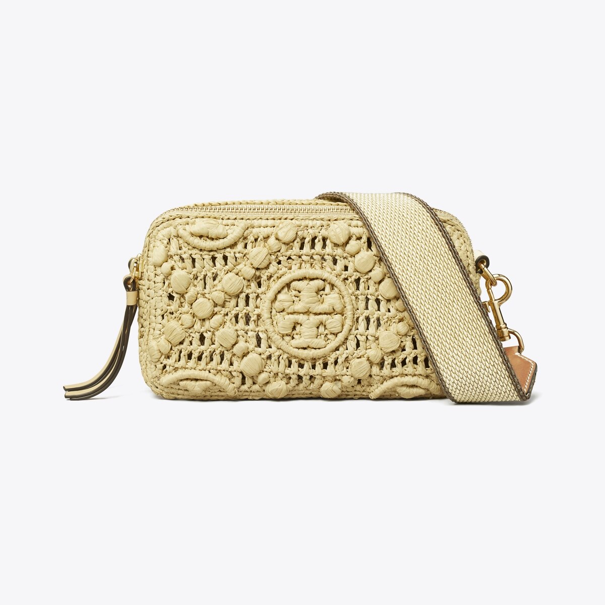 【美品】トリーバーチ　ラフィア　マイクロミニバッグ mini-miller-raffia-crossbody-