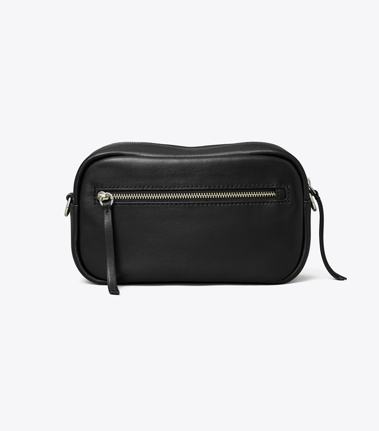Tory Burch designer crossbody bags Mini Miller Soft Crossbody Bag in Black angle
