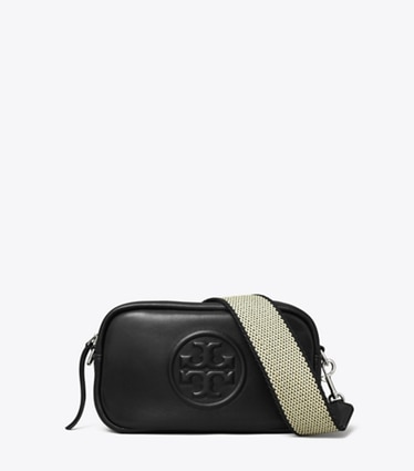 Tory Burch designer クロスボディバッグ ミラー ソフト ミニ クロスボディバッグ in Black front