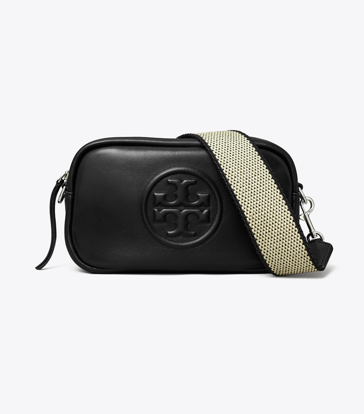 Tory Burch designer crossbody bags Mini Miller Soft Crossbody Bag in Black front