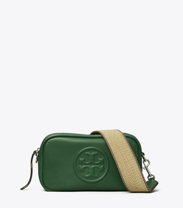 Tory Burch designer crossbody bags Mini Miller Soft Crossbody Bag in Dark Kale front