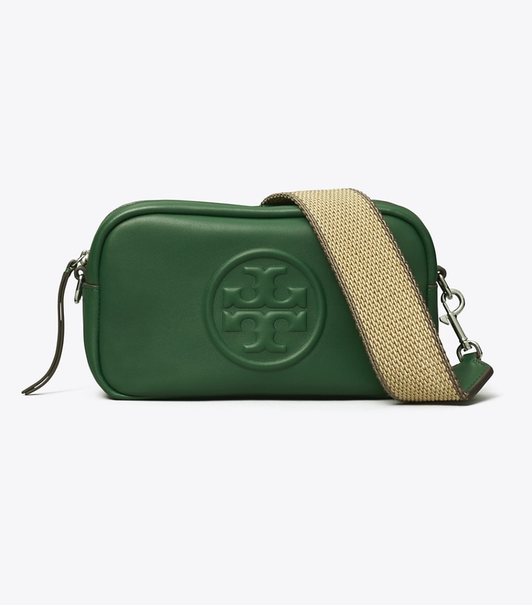 Tory Burch designer crossbody bags Mini Miller Soft Crossbody Bag in Dark Kale angle