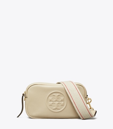 Tory Burch designer crossbody bags Mini Miller Soft Crossbody Bag in Light Stone front