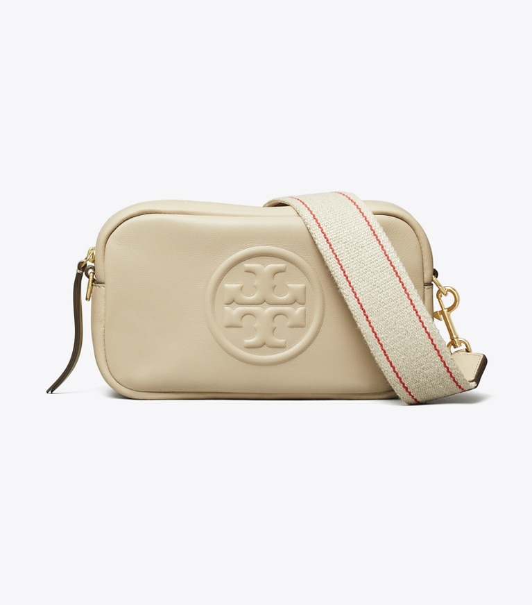 Tory Burch designer crossbody bags Mini Miller Soft Crossbody Bag in Light Stone angle