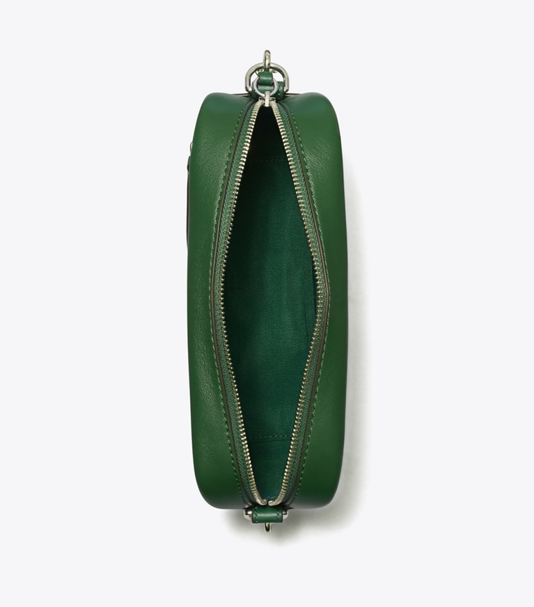 Tory Burch designer crossbody bags Mini Miller Soft Crossbody Bag in Dark Kale angle