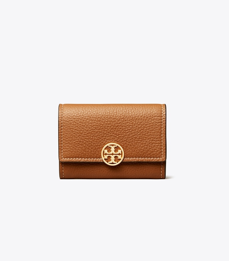 Tory Burch designer wallets Mini Miller Wallet in Light Umber front
