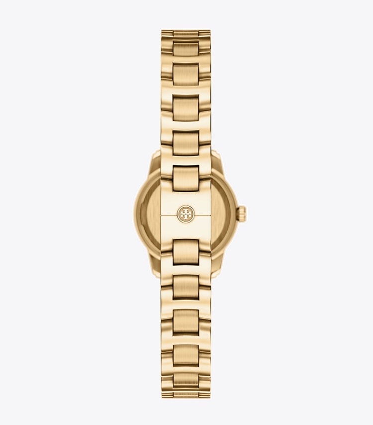 Tory Burch designer strap watches Mini Miller Watch in NAVY/PALE GOLD back