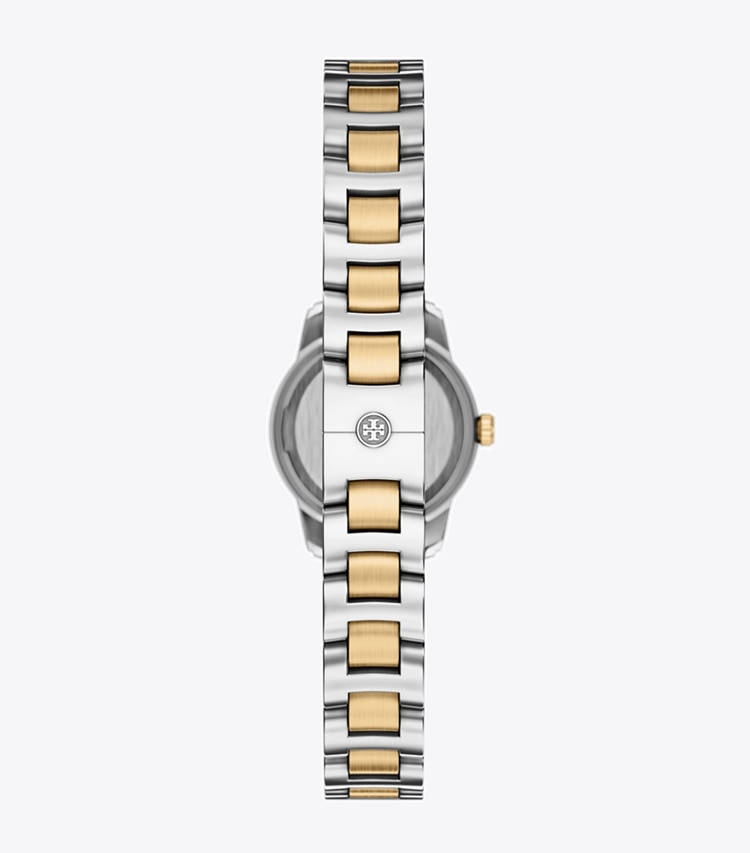 Tory Burch designer strap watches Mini Miller Watch in MOP/TWO-TONE back