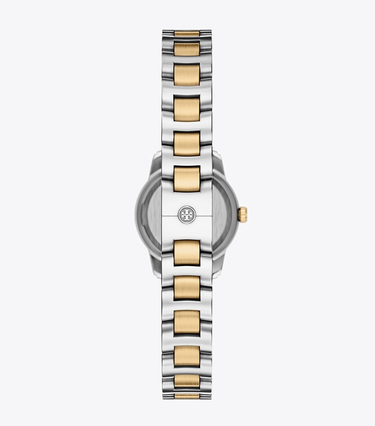 Tory Burch designer strap watches Mini Miller Watch in MOP/TWO-TONE back
