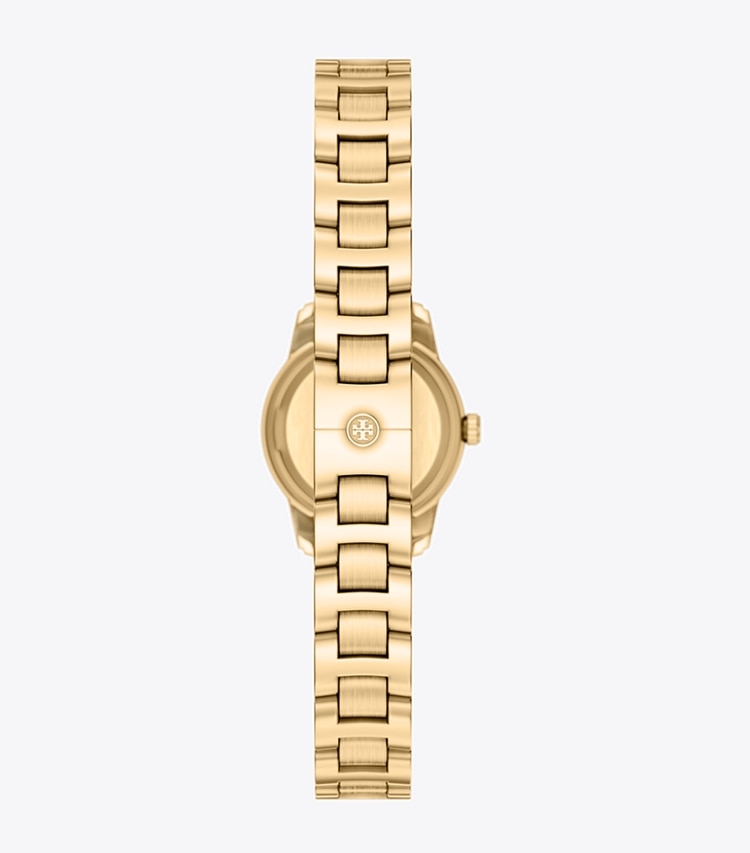 Tory Burch designer strap watches Mini Miller Watch in MOP/PALE GOLD/PAVE back