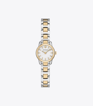 Tory Burch designer strap watches Mini Miller Watch in MOP/TWO-TONE front