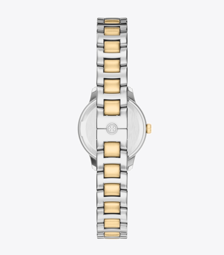 Tory Burch designer strap watches Mini Miller Watch Gift Set in IVORY/TWO-TONE/TOPRINGS back