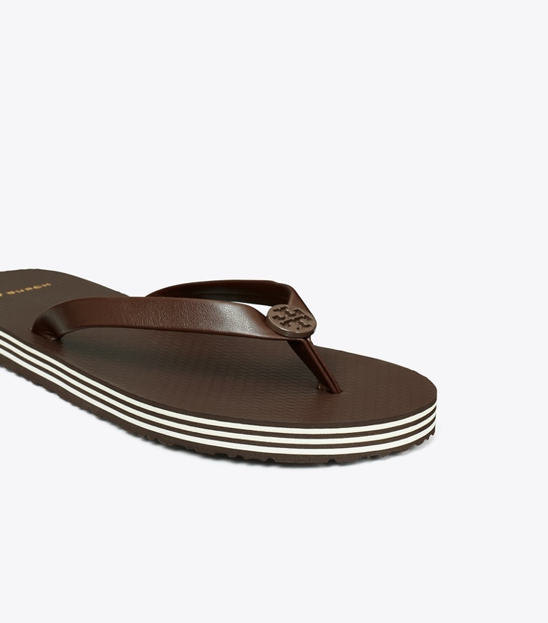 Tory Burch designer sandals Mini Minnie Flip Flop in DEEP CHOCOLATE/ DEEP CHOCOLATE/ DEEP CHO angle