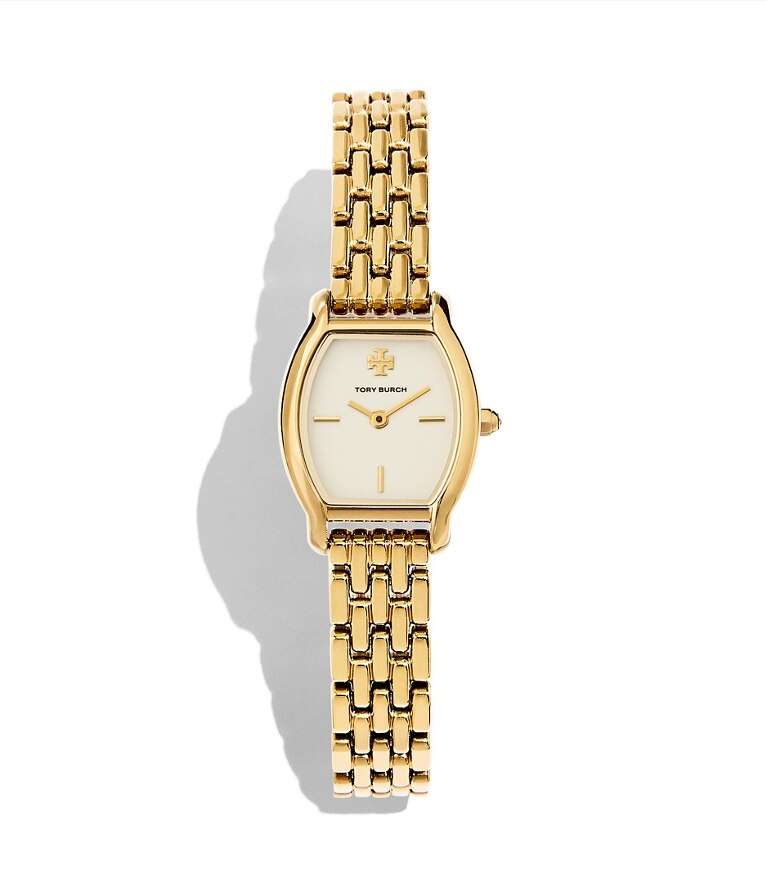 Tory Burch designer montres bracelet Mini montre Eleanor Curve dans IVORY/GOLD supplémentaire